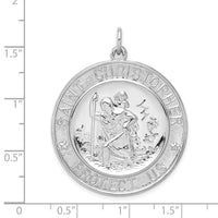 Load image into Gallery viewer, Sterling Silver Rhodium-plated Saint Christopher Medal
