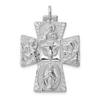 Load image into Gallery viewer, Sterling Silver Rhodium-plated Reversible 4-way Medal
