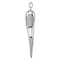 Load image into Gallery viewer, Sterling Silver Rhodium-plated Italian Horn Pendant
