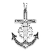 Load image into Gallery viewer, Sterling Silver Antiqued Mariner Crucifix Charm
