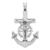 Load image into Gallery viewer, Sterling Silver Antiqued Mariner Crucifix Charm
