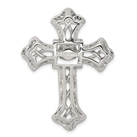 Load image into Gallery viewer, Sterling Silver Platinum-plated Plshed Gold-plated Vibrant CZ Cross Pendant
