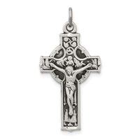 Load image into Gallery viewer, Sterling Silver Antiqued Irish 4-Way INRI Crucifix Cross Pendant
