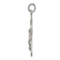 Load image into Gallery viewer, Sterling Silver Antiqued and Brushed INRI Crucifix Pendant
