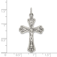 Load image into Gallery viewer, Sterling Silver Antiqued and Brushed INRI Crucifix Pendant
