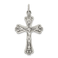 Load image into Gallery viewer, Sterling Silver Antiqued and Brushed INRI Crucifix Pendant
