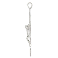 Load image into Gallery viewer, Sterling Silver Polished Large INRI Crucifix Pendant
