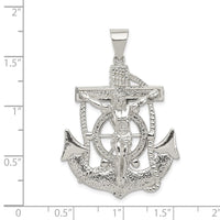 Load image into Gallery viewer, Sterling Silver Polished Mariner Crucifix Pendant
