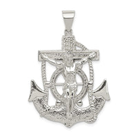 Load image into Gallery viewer, Sterling Silver Polished Mariner Crucifix Pendant
