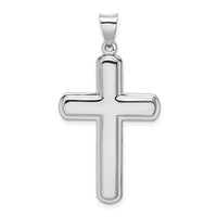 Load image into Gallery viewer, Sterling Silver Rhodium-plated Polished Cross Pendant
