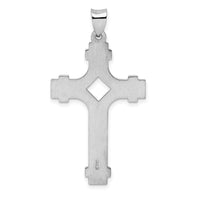 Load image into Gallery viewer, Sterling Silver Rhodium-plated Polished Fancy Cross Pendant
