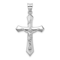 Load image into Gallery viewer, Sterling Silver Rhodium-plated Polished INRI Crucifix Pendant
