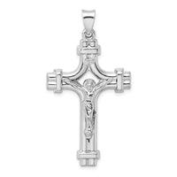 Load image into Gallery viewer, Sterling Silver Rhodium-plated Polished INRI Crucifix Pendant

