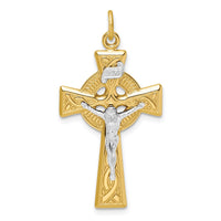 Load image into Gallery viewer, Sterling Silver &amp; Gold Tone INRI Crucifix Pendant
