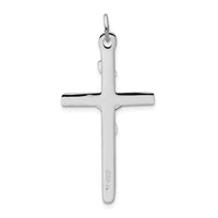 Load image into Gallery viewer, Sterling Silver Rhodium-plated Textured Crucifix Cross Pendant
