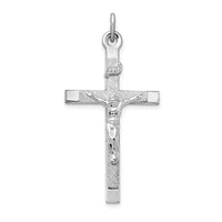 Load image into Gallery viewer, Sterling Silver Rhodium-plated Textured Crucifix Cross Pendant
