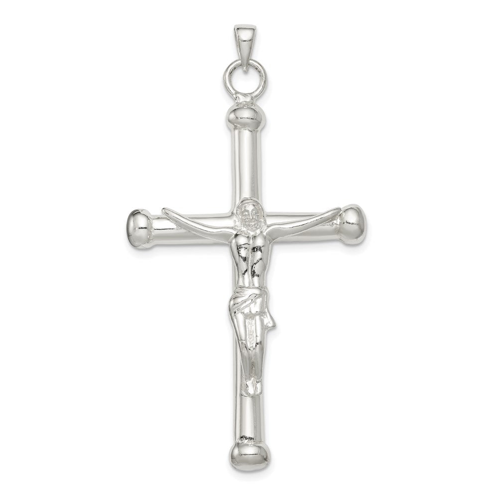 Sterling Silver Polished Crucifix Pendant