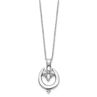 Load image into Gallery viewer, Sterling Silver Rhodium-plated Horseshoe Ash Holder 18in Necklace
