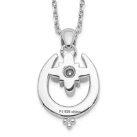 Load image into Gallery viewer, Sterling Silver Rhodium-plated Horseshoe Ash Holder 18in Necklace
