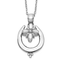 Load image into Gallery viewer, Sterling Silver Rhodium-plated Horseshoe Ash Holder 18in Necklace
