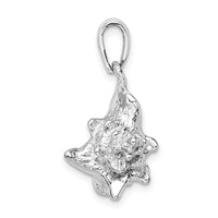 Load image into Gallery viewer, De-Ani Sterling Silver Rhodium-Plated Polished 3D Conch Shell Pendant
