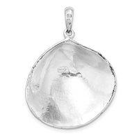 Load image into Gallery viewer, De-Ani Sterling Silver Rhodium-Plated Polished 3D Large Clam Shell Pendant
