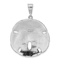 Load image into Gallery viewer, De-Ani Sterling Silver Rhodium-Plated Polished Sand Dollar Pendant
