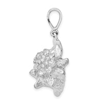 Load image into Gallery viewer, De-Ani Sterling Silver Rhodium-Plated Polished 3D Conch Shell Pendant
