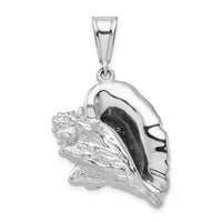 Load image into Gallery viewer, De-Ani Sterling Silver Rhodium-Plated Polished 3D Conch Shell Pendant
