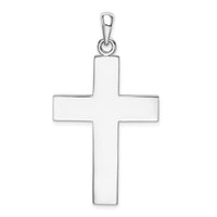 Load image into Gallery viewer, De-Ani Sterling Silver Rhodium-Plated Polished Large Latin Cross Pendant

