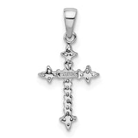 Load image into Gallery viewer, Sterling Silver Rhodium Diamond Cross Pendant
