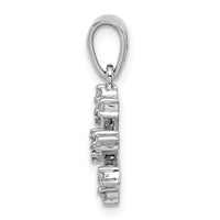 Load image into Gallery viewer, Sterling Silver Rhodium Snowflake Pendant
