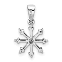 Load image into Gallery viewer, Sterling Silver Rhodium Snowflake Pendant
