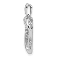 Load image into Gallery viewer, Sterling Silver Rhodium Diam. Heart Pendant
