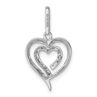 Load image into Gallery viewer, Sterling Silver Rhodium Diam. Heart Pendant
