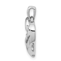 Load image into Gallery viewer, Sterling Silver Rhodium Diam. Heart Pendant
