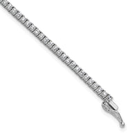 Load image into Gallery viewer, Sterling Shimmer Sterling Silver Rhodium-plated 2mm CZ 93 Stone 8 inch Bracelet

