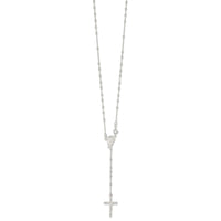 Load image into Gallery viewer, Sterling Silver Polished Rosary Necklace
