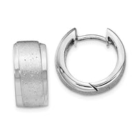 Load image into Gallery viewer, Sterling Silver RH-plated Radiant Essence Hoop Earrings
