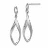 SS RH-plated Radiant Essence Textured Post Dangle Earrings
