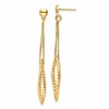 Sterling Silver Gold-plated D/C Post Dangle Earrings