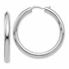 Sterling Silver Rhodium-plated 3.5mm Tube Earrings
