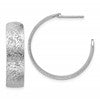 SS RH-plt Radiant Essence Textured 29mm Post J-Hoop Earrings