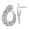 SS RH-plated Radiant Essence Textured Teardrop Post Earrings