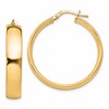 Sterling Silver Gold-Tone Polished Hinged Hoop Earrings