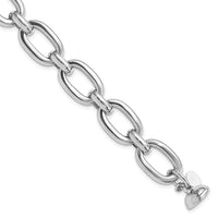 Load image into Gallery viewer, Sterling Silver Rhodium-plated Polished Fancy Link Bracelet
