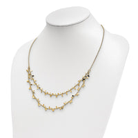 Load image into Gallery viewer, Sterling Silver Gold-plated Multi-layer with 2 in ext Necklace
