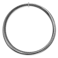 Load image into Gallery viewer, SS and Ruthenium Plated D/C 10 layer Slip-on Bangle
