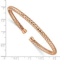 Load image into Gallery viewer, Sterling Silver Rose Gold-plated Cuff Bracelet
