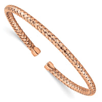 Load image into Gallery viewer, Sterling Silver Rose Gold-plated Cuff Bracelet
